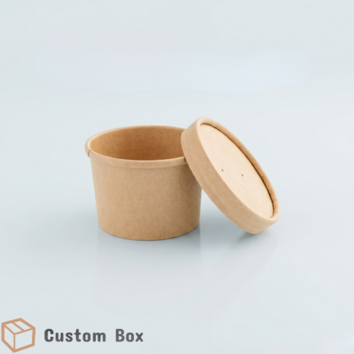 250ml Kraft Paper Bowl with Lid for Takeaway Food