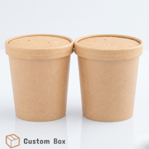 750ml Kraft Bowl with Lid Eco-Friendly Food Container