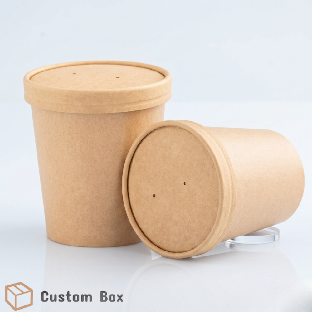750ml Kraft Bowl with Lid Eco-Friendly Food Container