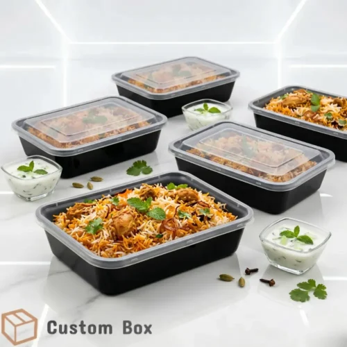 Disposable Black Food Packaging Container