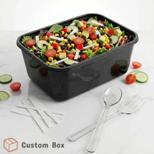 Disposable Black Food Packaging Container