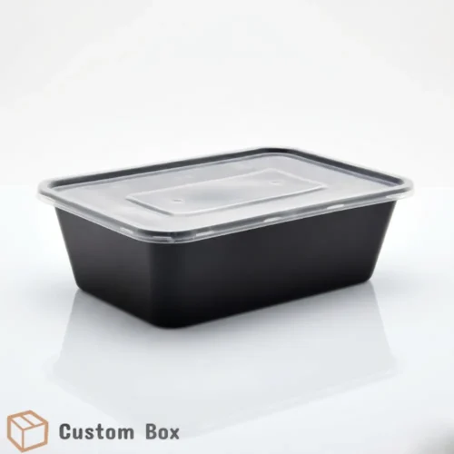 750ml Black Disposable Food Packaging Container Eco Safe