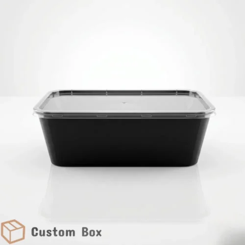 750ml Black Disposable Food Packaging Container Eco Safe