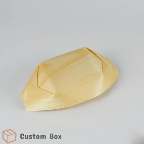 Disposable Wooden Boat Serving Tray Large Eco Friendly