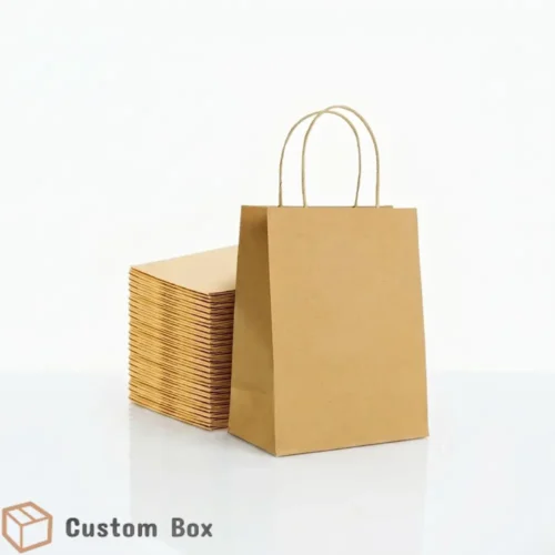 Kraft Paper Bag With Twisted Rope Handle Small Eco Bag