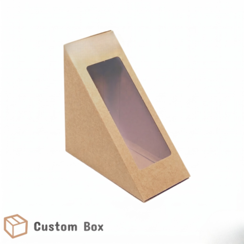 Kraft Sandwich Box With Window Brown Packaging