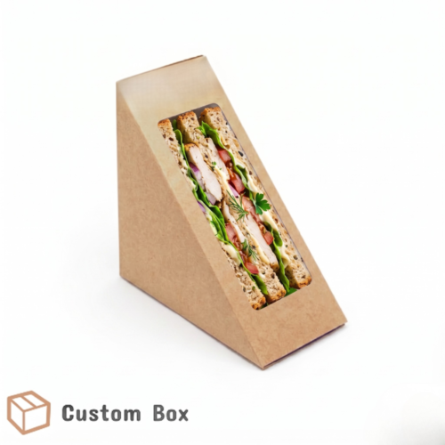 Kraft Sandwich Box With Window Brown Packaging