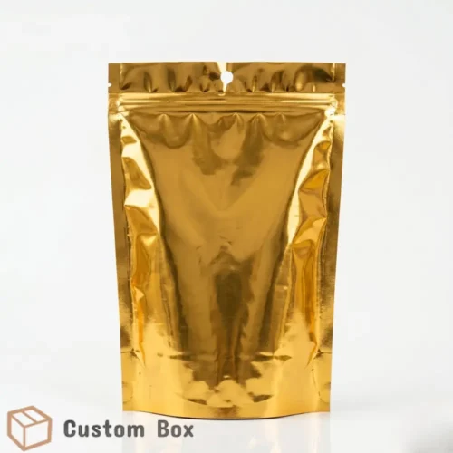 Golden Clear Zipper Pouches Premium Packaging Bags