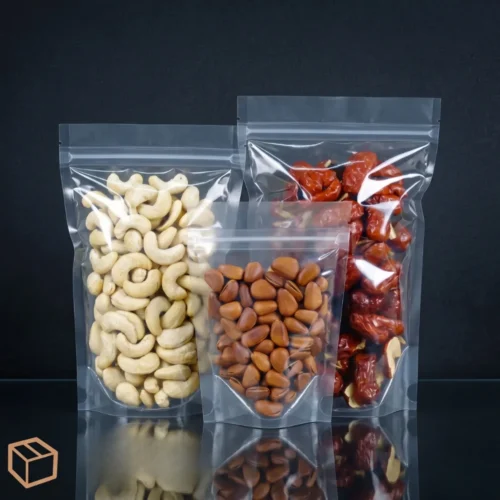 Clear Zipper Standup Pouch Bag Airtight Packaging