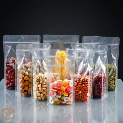 Transparent Flat Bottom Side Gusseted Pouch Packaging