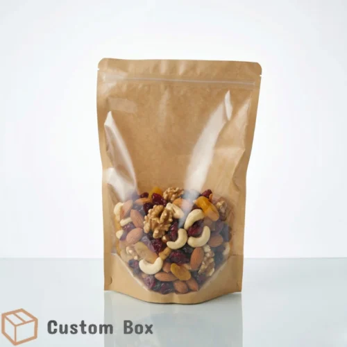 Brown Kraft Bags with Clear Front Window