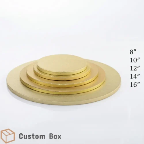 Premium White And Golden Cake Boards