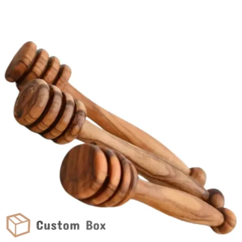 4 Inch Olive Wood Honey Dipper