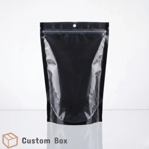 Front Transparent Black Aluminium Pouch Packaging