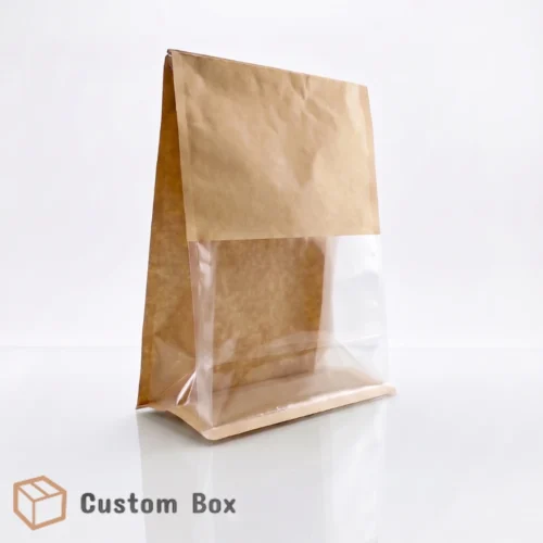 Brown Flat Bottom Pouch for Bakery Packaging