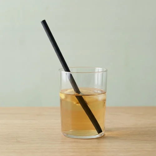 8mm Black Disposable Drinking Straw for Beverages