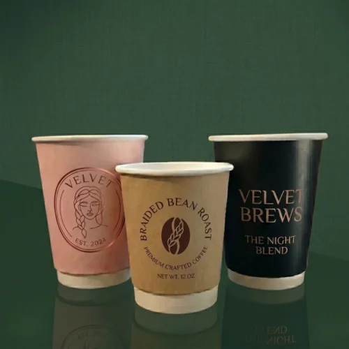 Custom Double Wall Coffee Cup with Branding