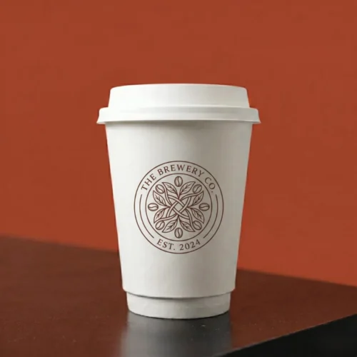 Custom Double Wall Coffee Cup with Branding