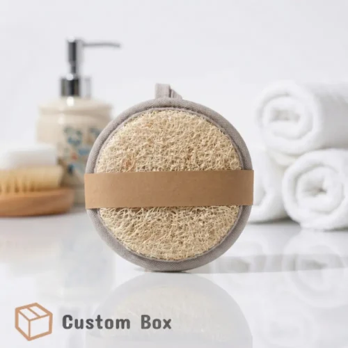 Natural Round Loofah Scrubber for Skin Care