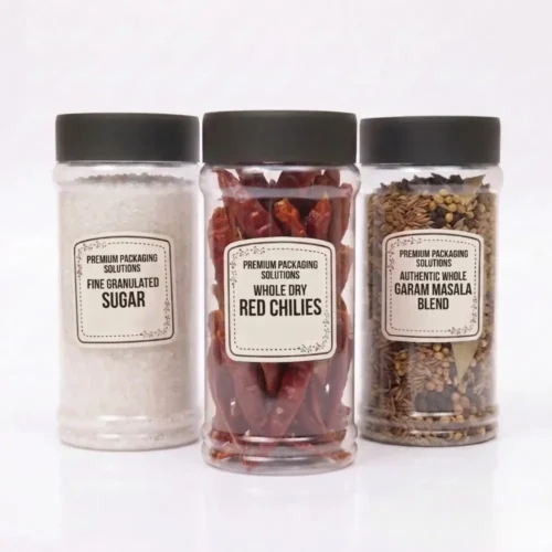 Round Plastic Jar Airtight Storage Container