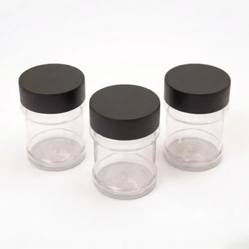 Round Plastic Jar 270ml Transparent Storage Container