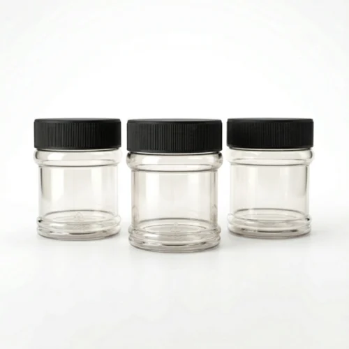 Round Plastic Jar 270ml Transparent Storage Container