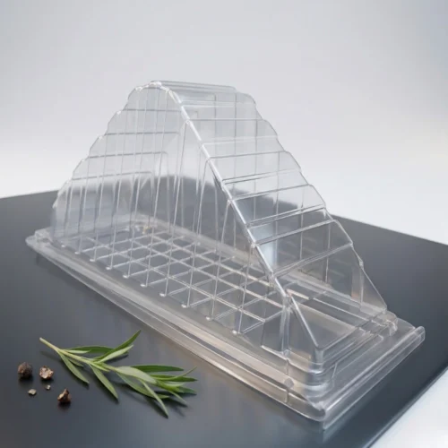 Transparent Sandwich Box Clear Hinged Lid Container