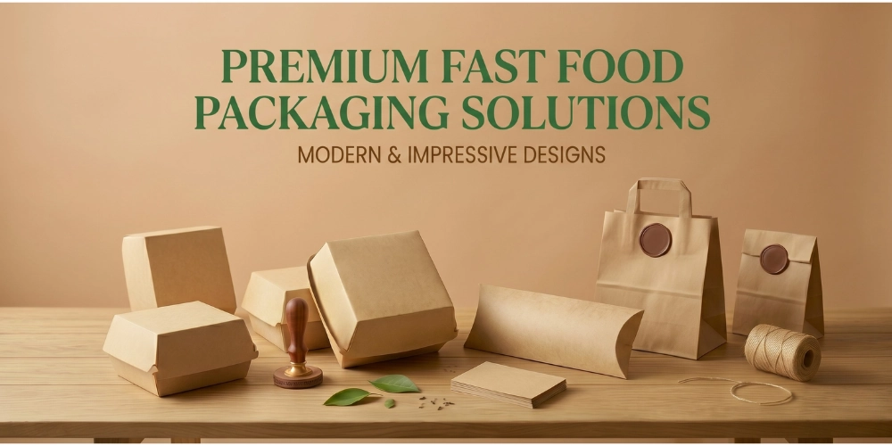 Custom fast food packaging boxes bags and containers for restaurants in Pakistan