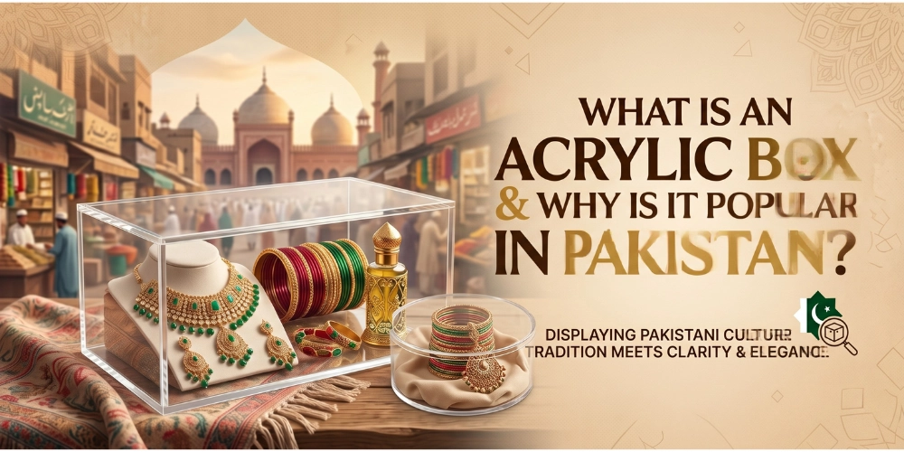 Clear acrylic box for display and gifting in Pakistan