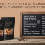 Black Standup Pouch With Window vs Without Window – Which One Is Right for Your Product?