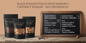 Black Standup Pouch With Window vs Without Window – Which One Is Right for Your Product?