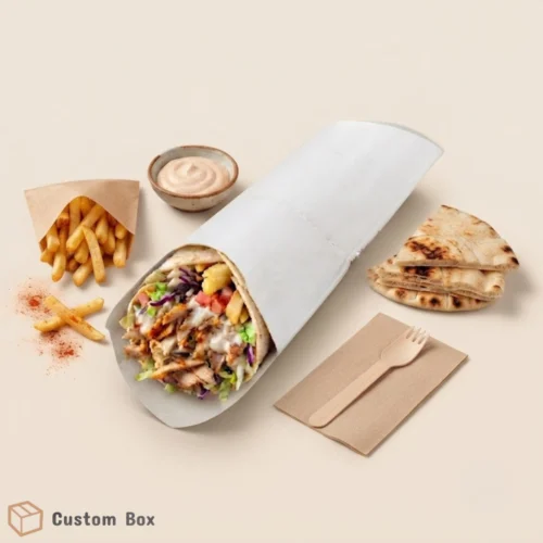 Shawarma Packaging – Kraft Paper Sleeve