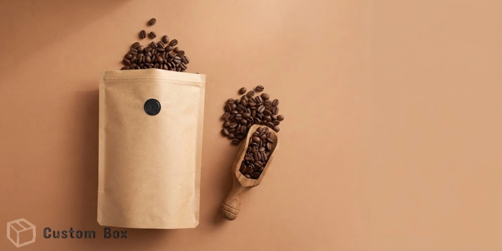 Coffee Bag for Roast – Kraft Valve Pouch with Fresh Roasted Beans