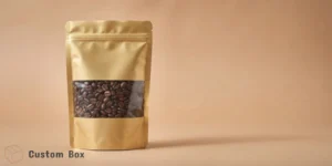 Golden Standup Pouch with Window – Premium Packaging for Premium Products